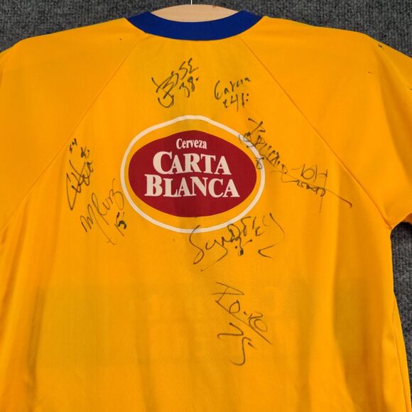 Cemento Monterrey Boys Soccer Jersey Yellow Size Actual 32x24 Autographed Signed - Picture 5 of 16
